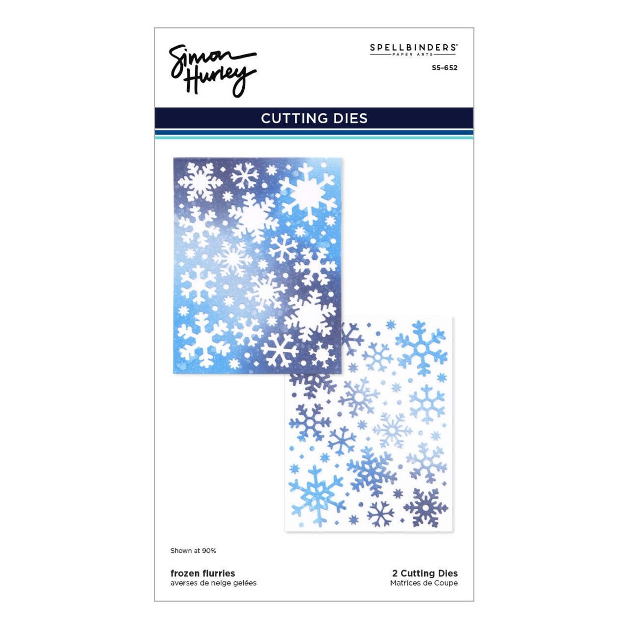 Spellbinders Etched Die By Simon Hurley-Frozen Flurries, Let It Snow